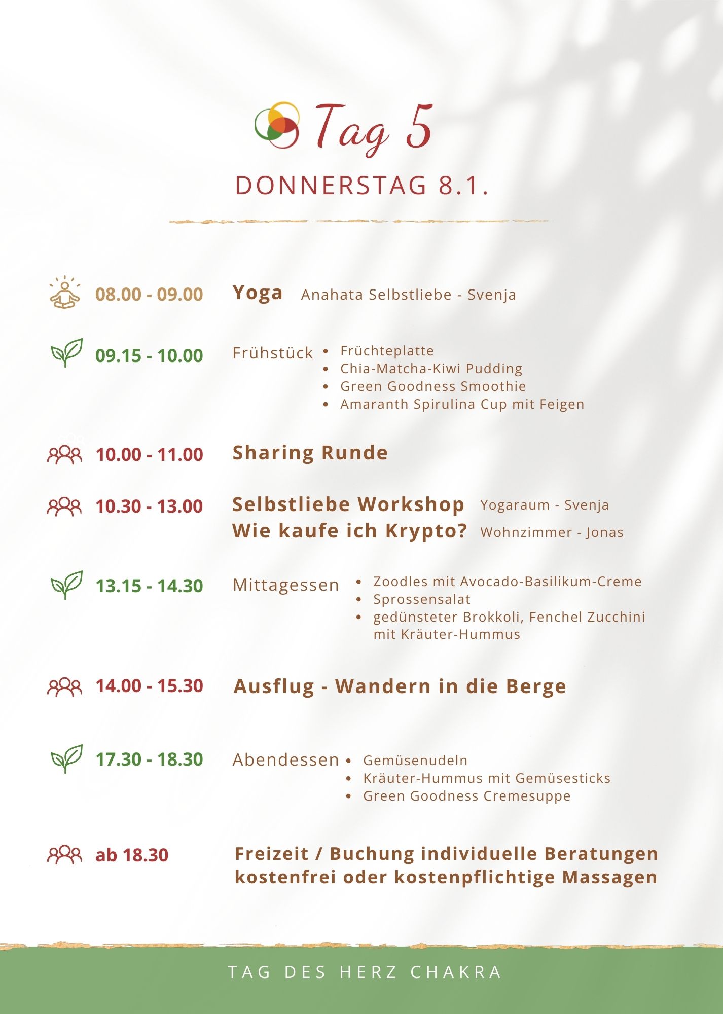 WandelPur Retreat - Programm - Tag 5