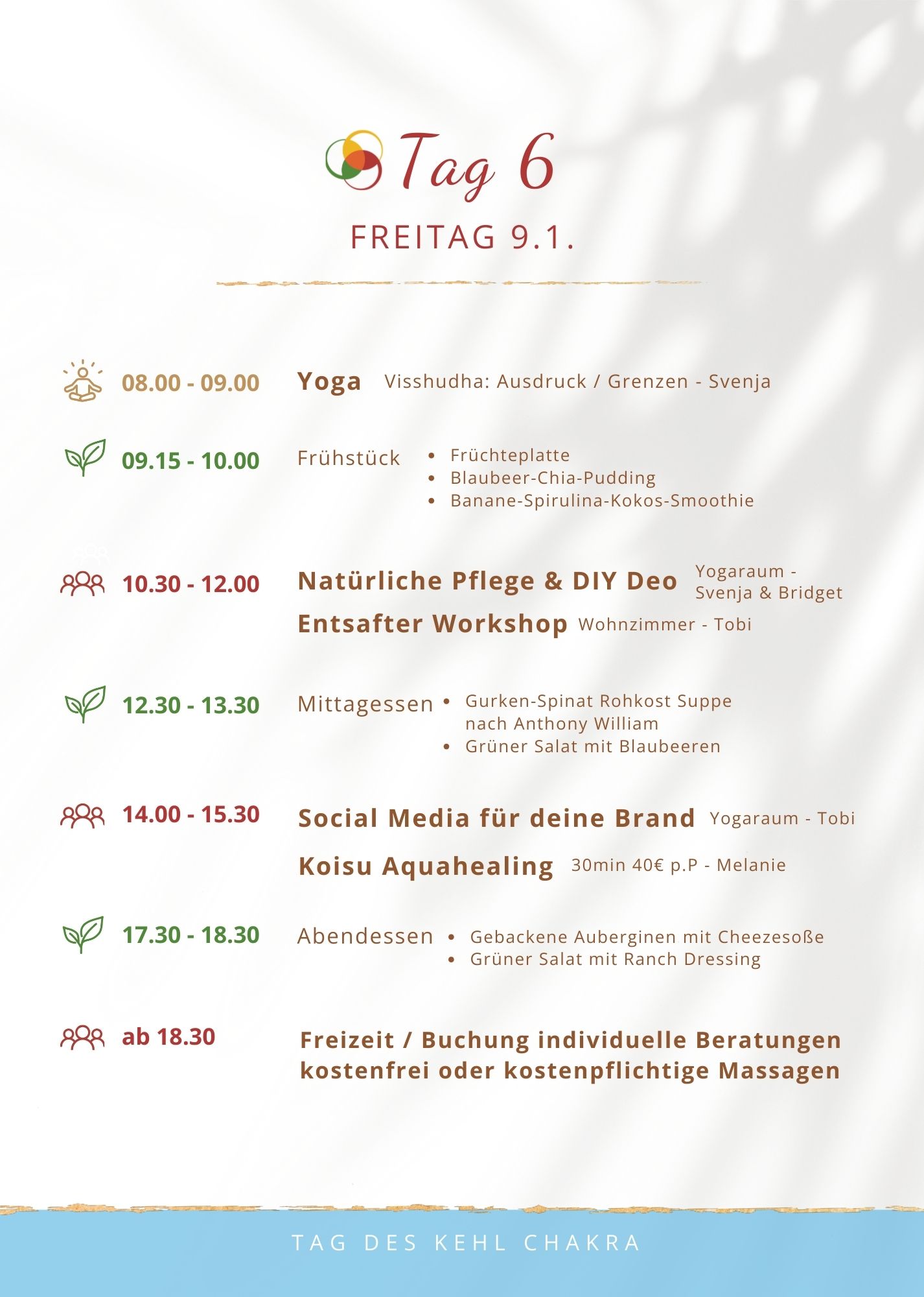 WandelPur Retreat - Programm - Tag 6