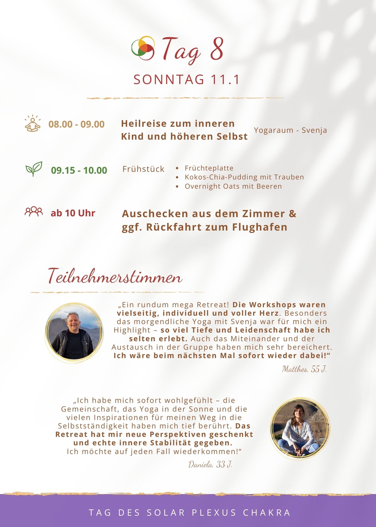 WandelPur Retreat - Programm - Tag 8