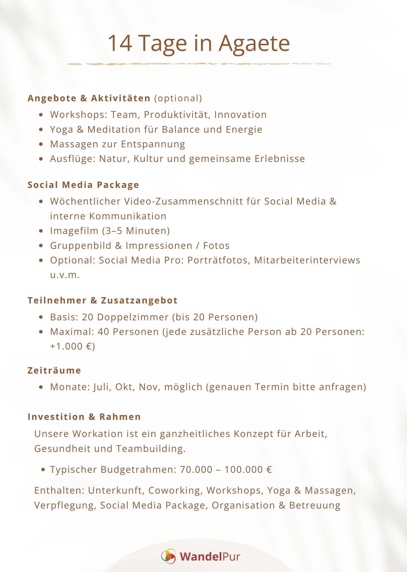 WandelPur - Workation - Tobias Steinhaeuser - Teambuilding & Gesundheitswochen 2