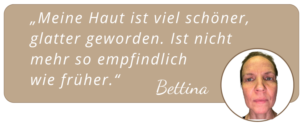 Testimonial Bettina - Erfahrung - Happy Haut - Bridget Barth - Onlinekurs - Tobias Steinhäuser - Wandelpur